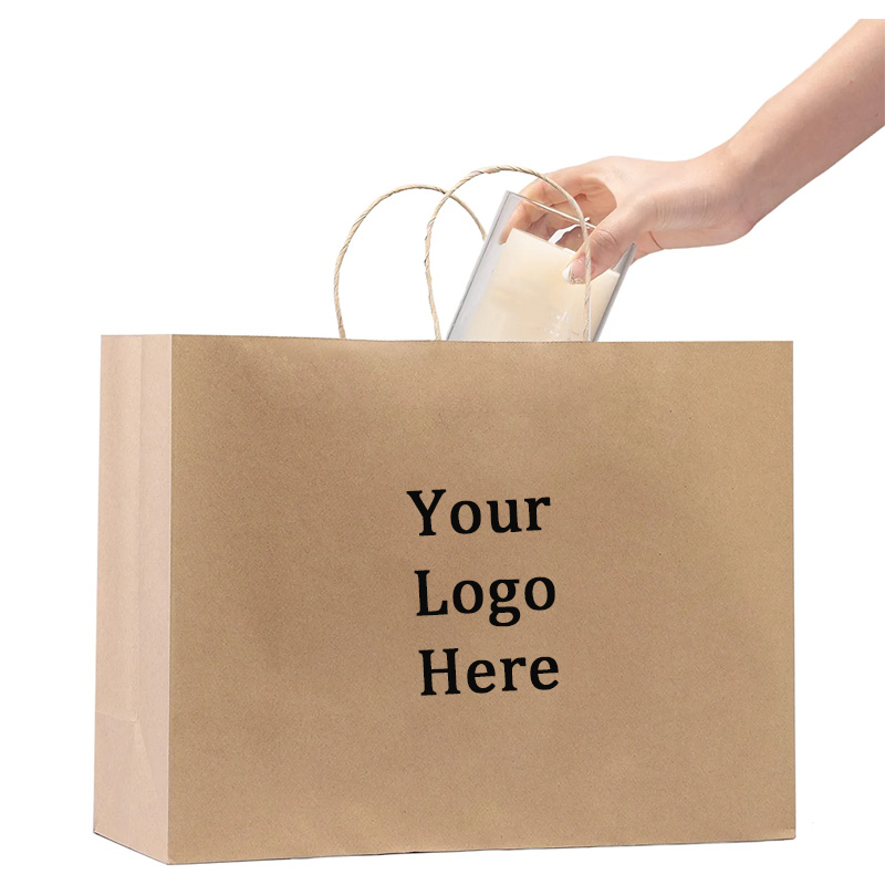 Gift Kraft Paper Bags with Handles Bulk